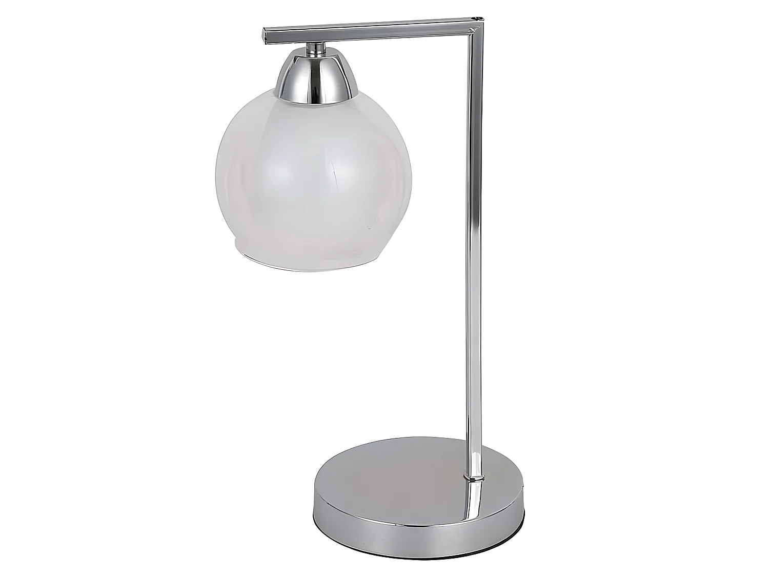 Lampe de table MAKALU chrome 1 lumière FABRILAMP