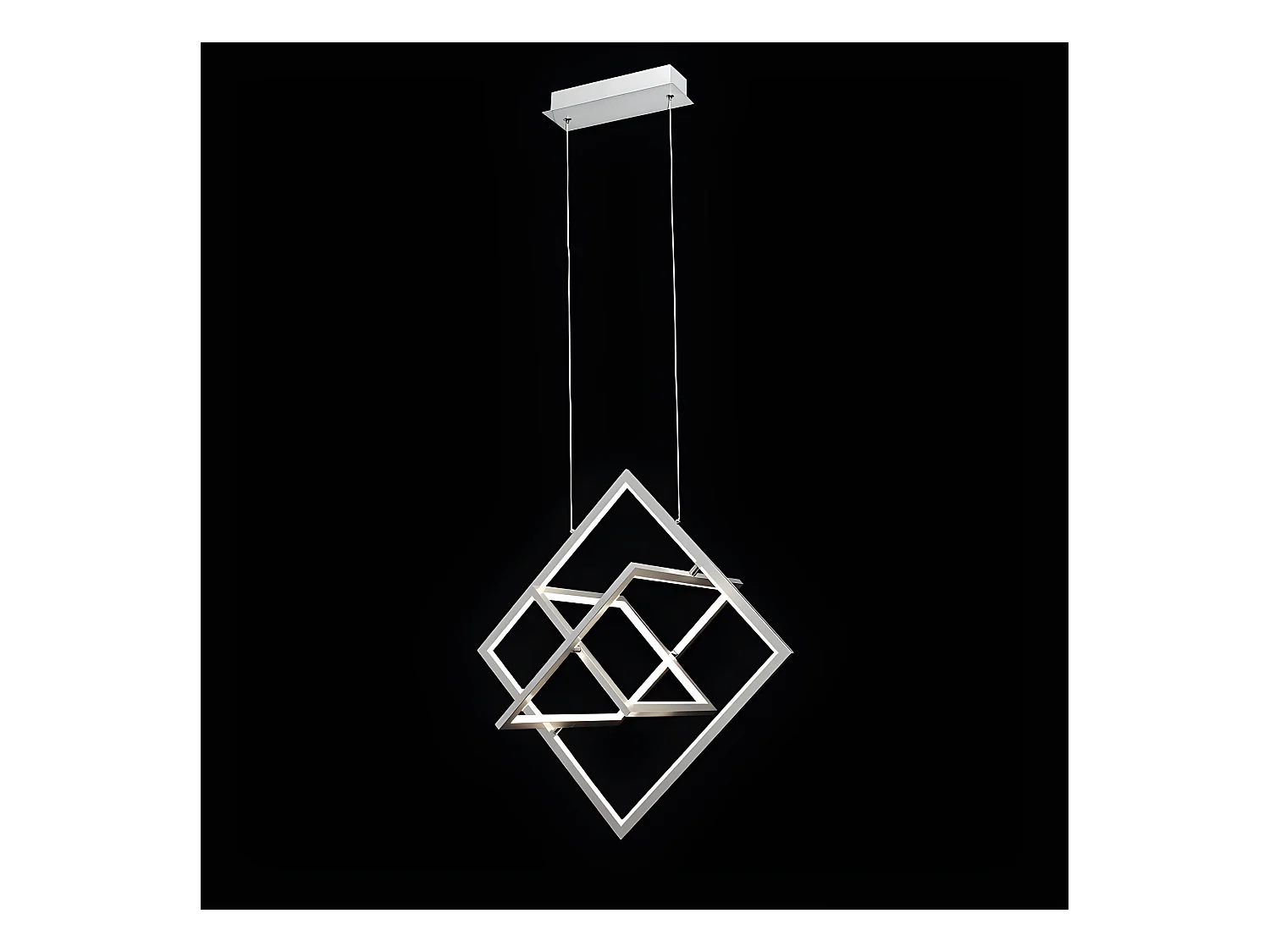 Suspension moderne modèle Lexie finition Chrome FABRILAMP