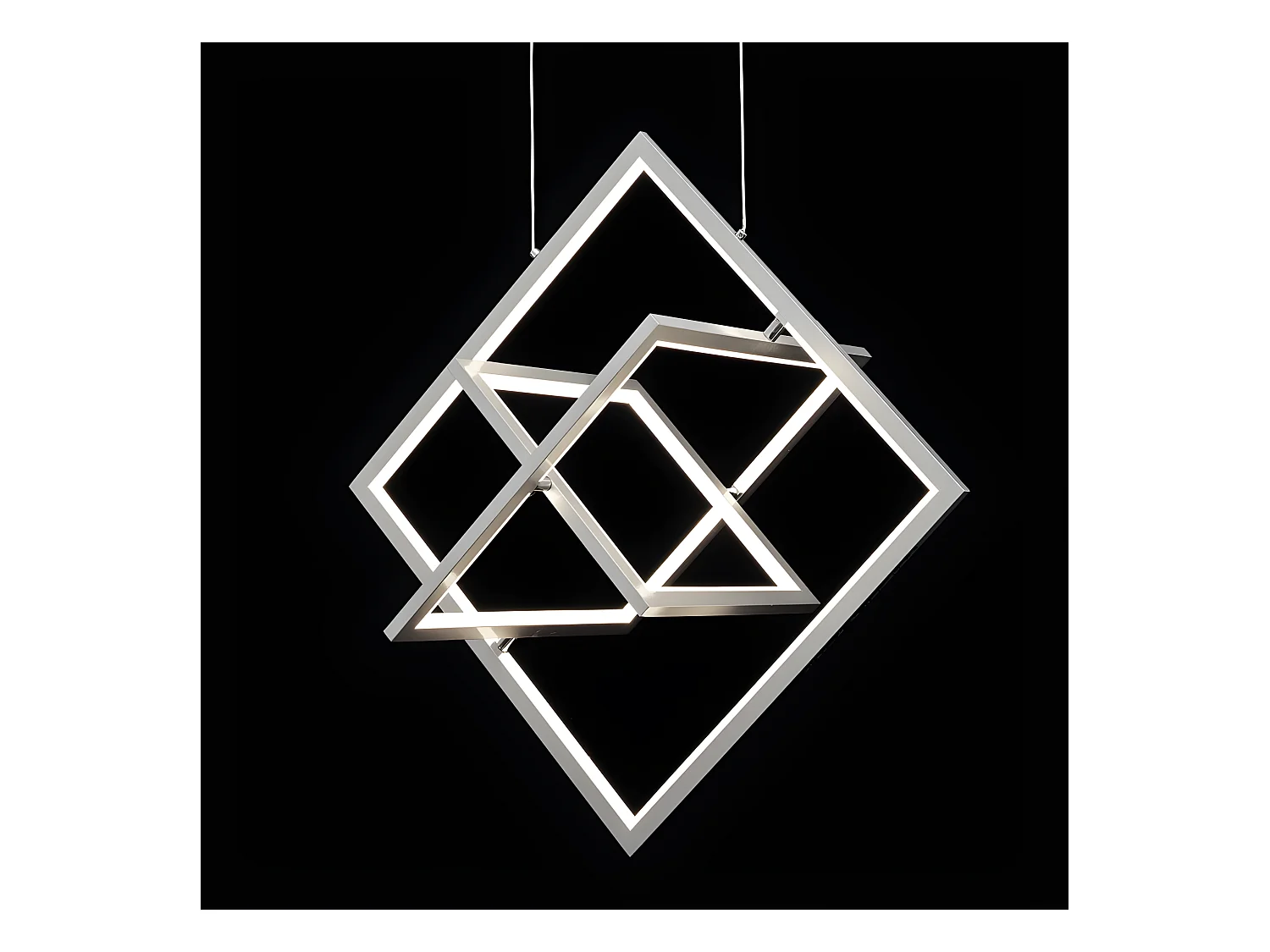 Suspension moderne modèle Lexie finition Chrome FABRILAMP