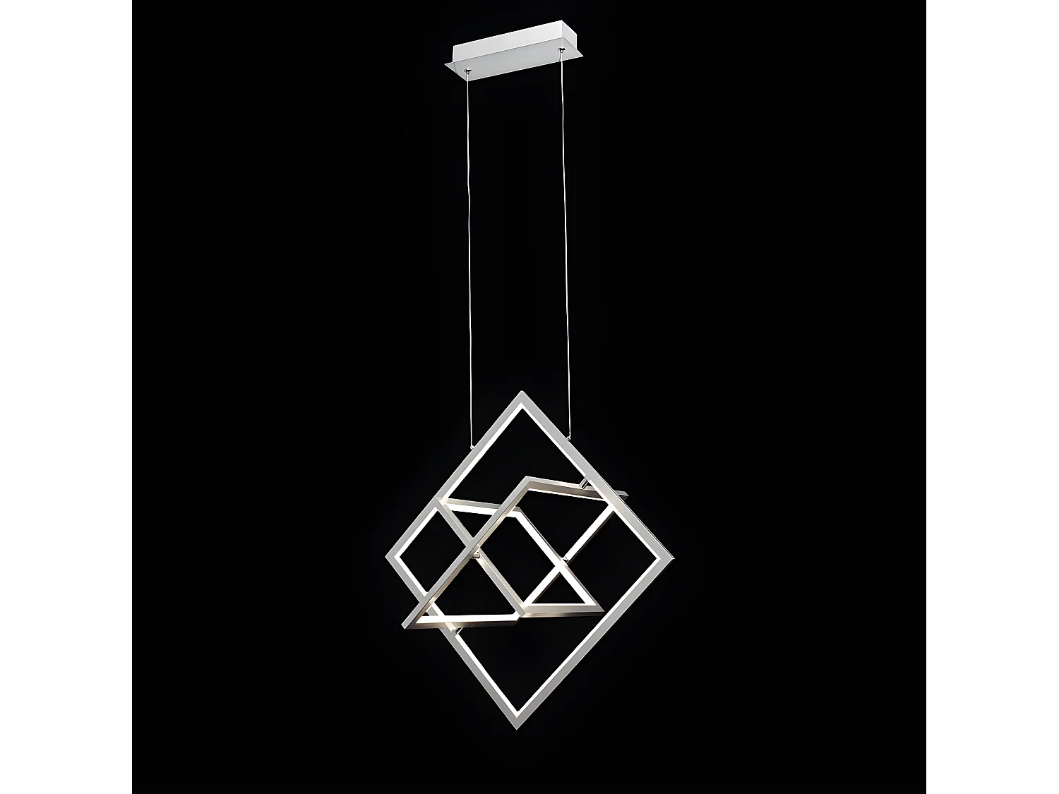 Suspension moderne modèle Lexie finition Chrome FABRILAMP