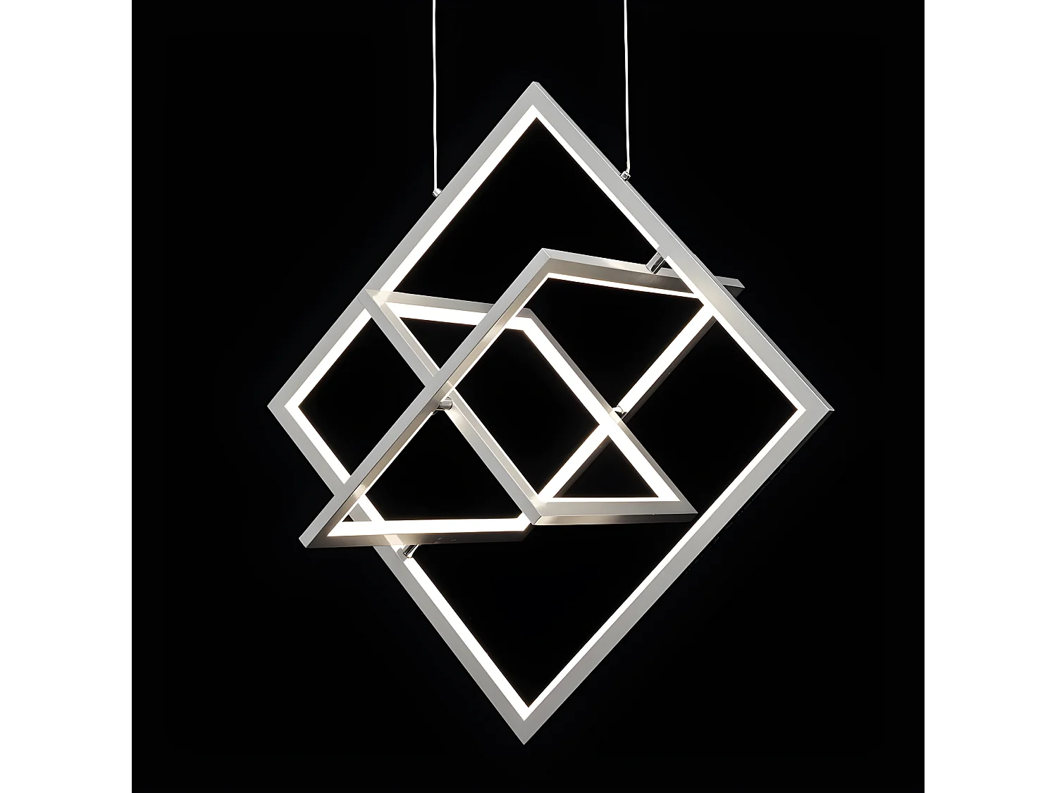 Suspension moderne modèle Lexie finition Chrome FABRILAMP