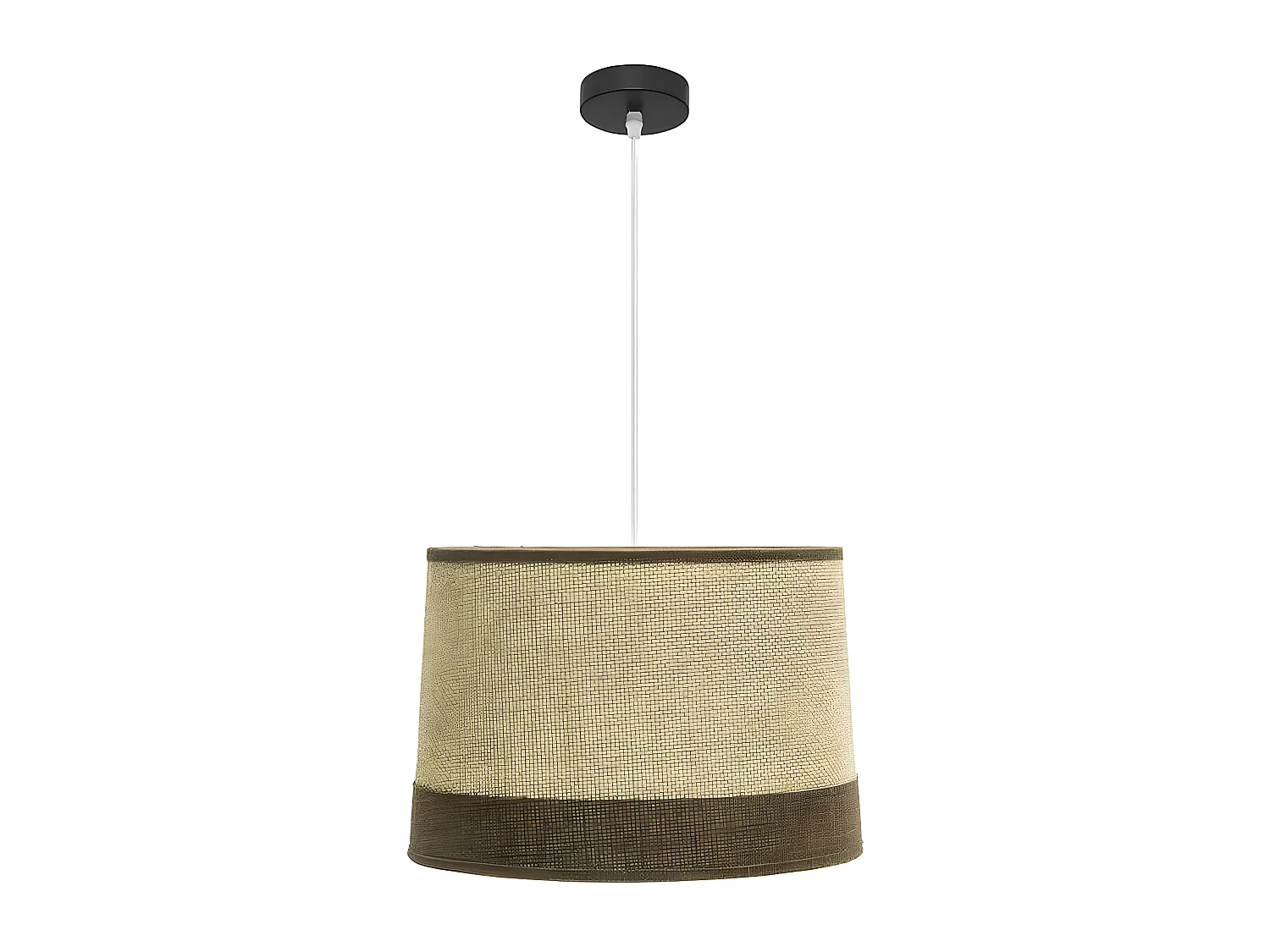 Plafonnier modèle Ssack TIETAR et un détail marron FABRILAMP