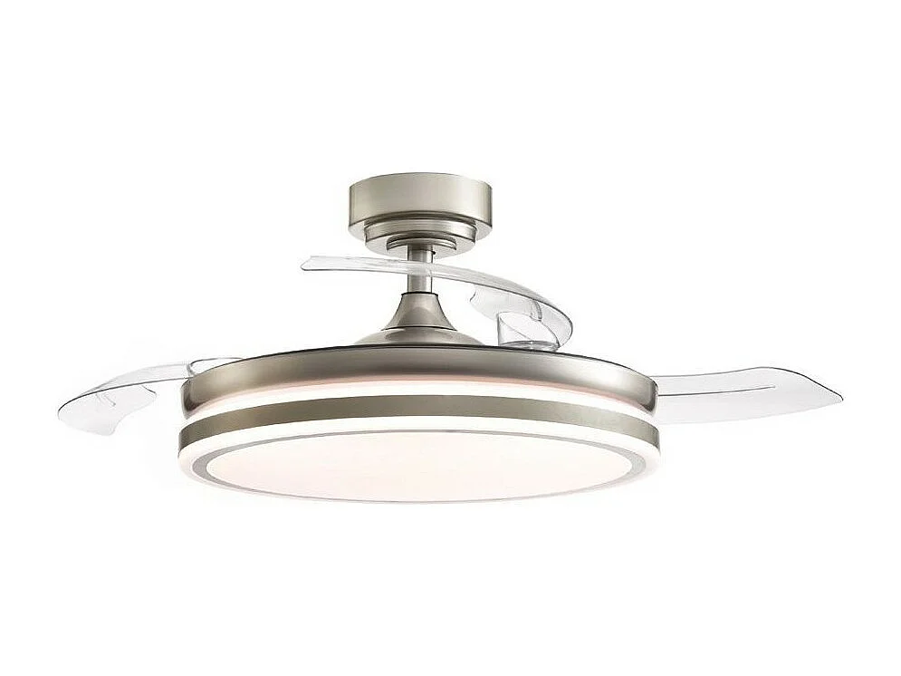 Ventilador Dc Costa L Niquel Led Memoria Color Control Remoto Akunadecor