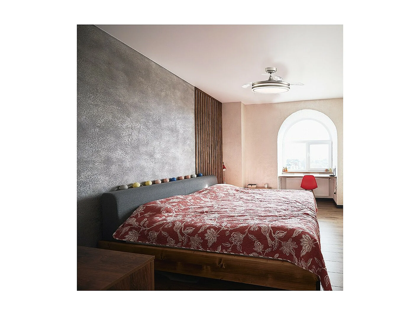 Ventilador Dc Costa L Niquel Led Memoria Color Control Remoto Akunadecor