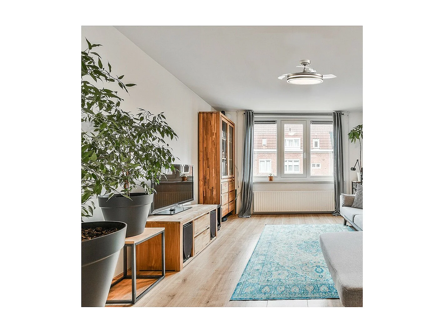 Ventilador Dc Costa L Niquel Led Memoria Color Control Remoto Akunadecor