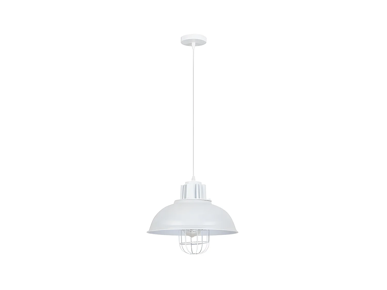Plafonnier de style industriel modèle EMU blanc 33 Cm FABRILAMP