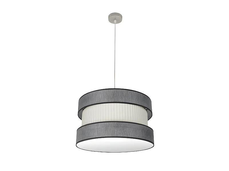 Plafonnier Nickel / gris-beis modèle Home 2lit réglable FABRILAMP