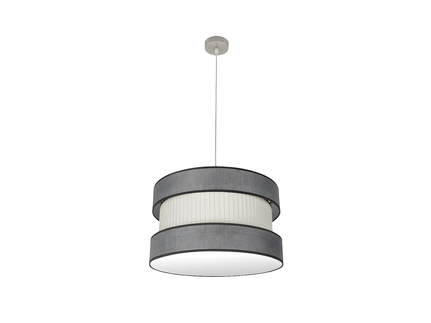 Plafonnier Nickel / gris-beis modèle Home 2lit réglable FABRILAMP