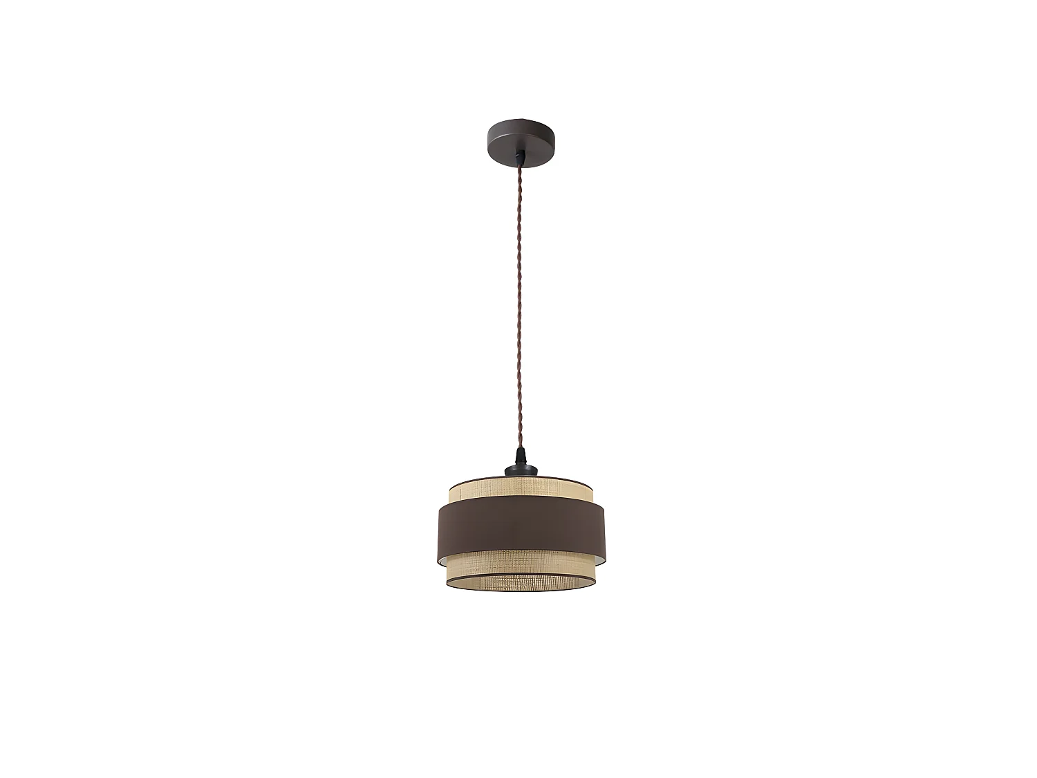Modèle de pendentif marron / naturel Kandy FABRILAMP