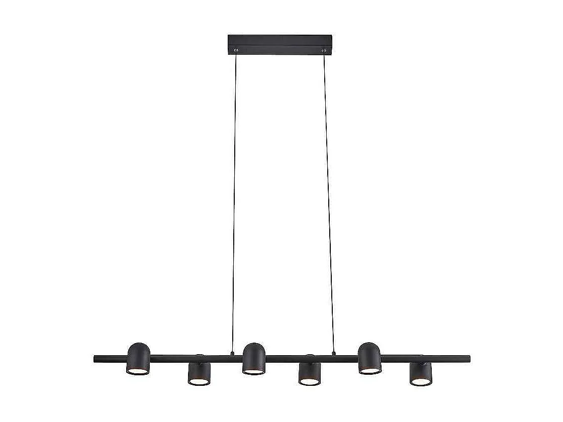 Lampe linéaire GU10 6 Lumières modèle IOS finition noire MANTRA