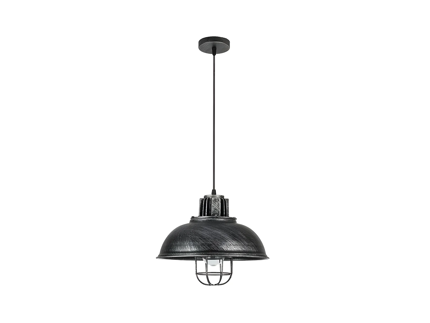 Nouveauté Pendentif industriel EMU rustico-argent 33 Cm FABRILAMP