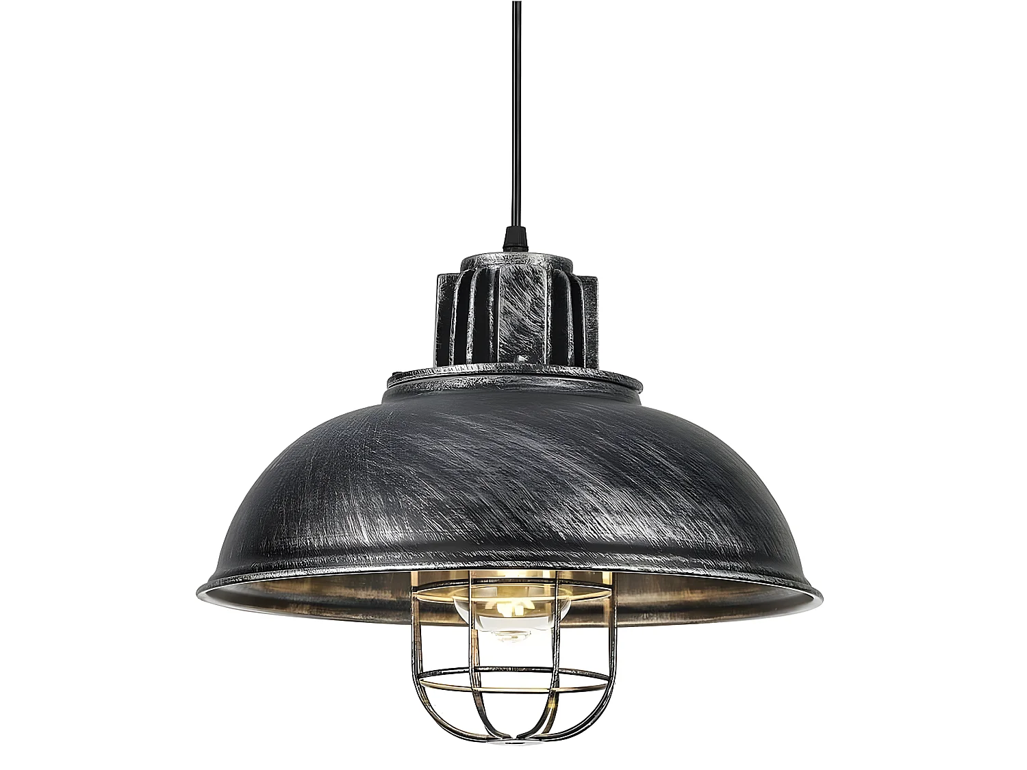 Nouveauté Pendentif industriel EMU rustico-argent 33 Cm FABRILAMP