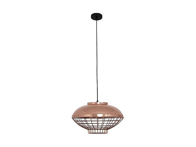 Lampada pendente Toyama 1xe27 rame Reg.x40x40 di FABRILAMP