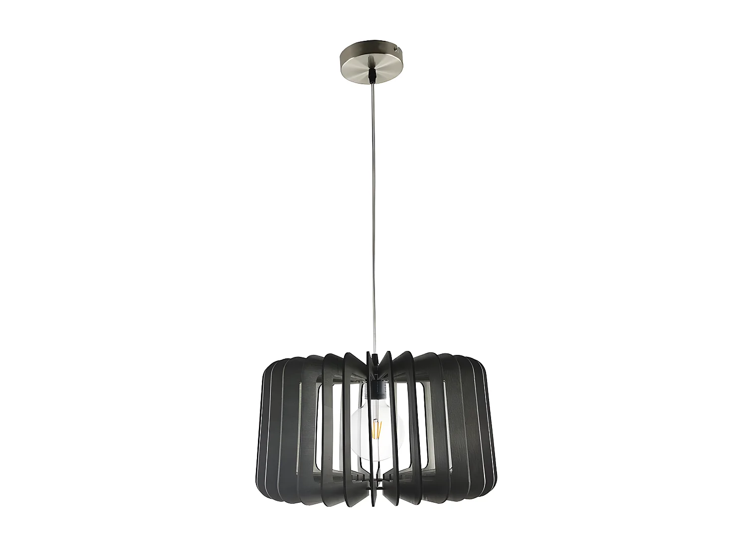 Ciondolo in legno marrone modello EBANO 1 FABRILAMP light