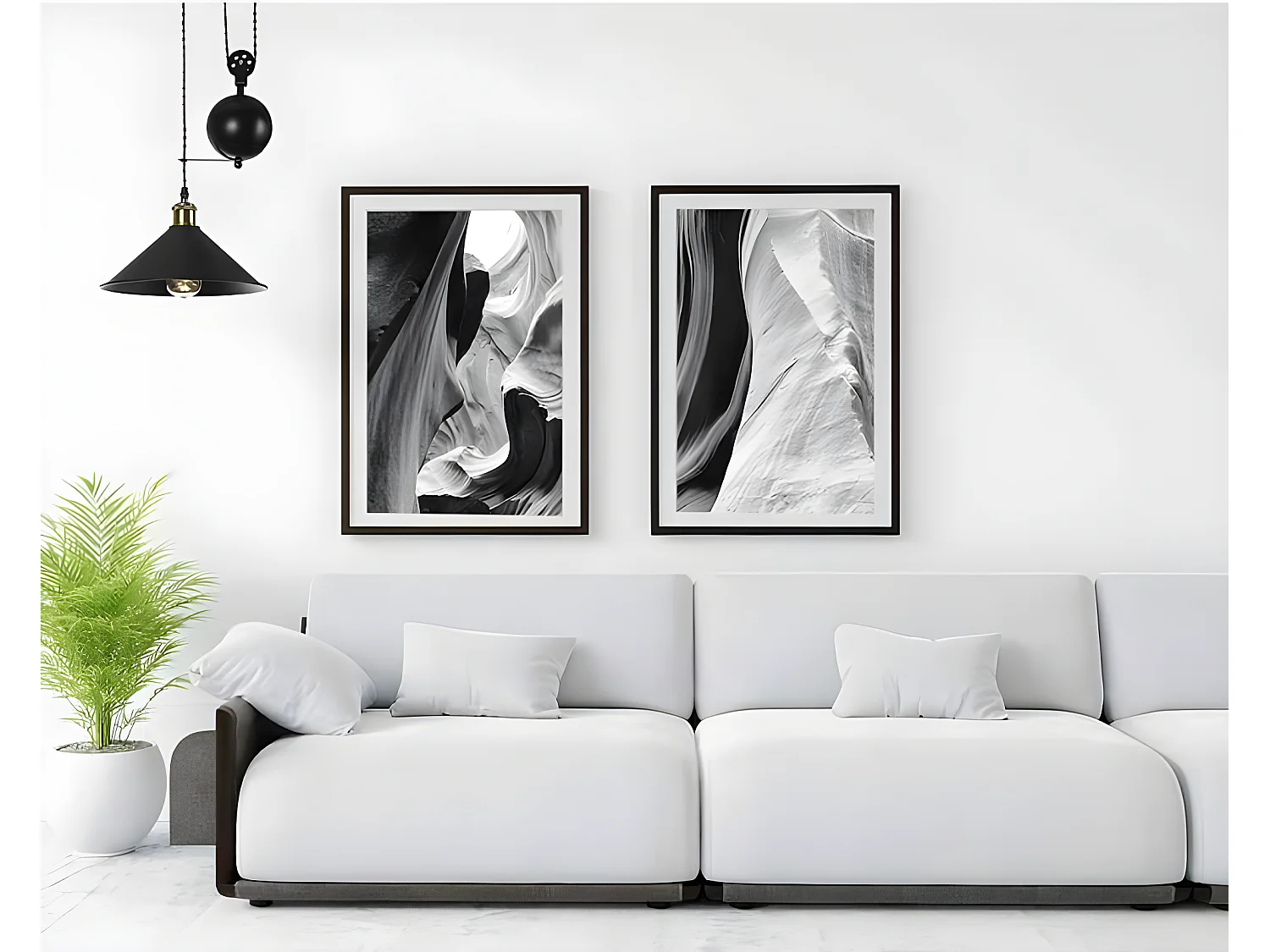 Plafonnier avec poulie modèle TRIGUERO 1 lumière Noir FABRILAMP