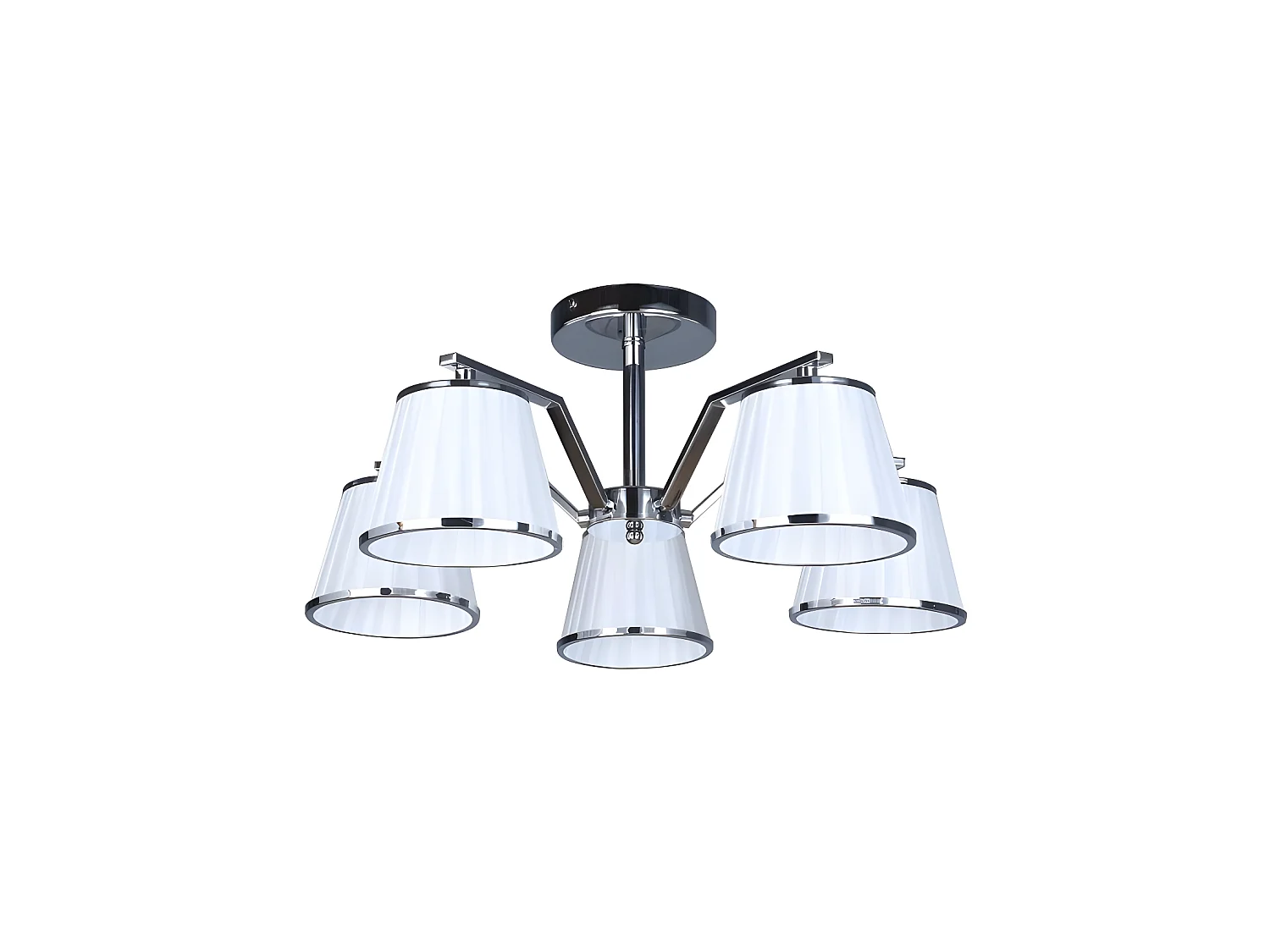 Lampe Trebol 5xe14 Chrome Écran Blanc 24x59x59cm FABRILAMP