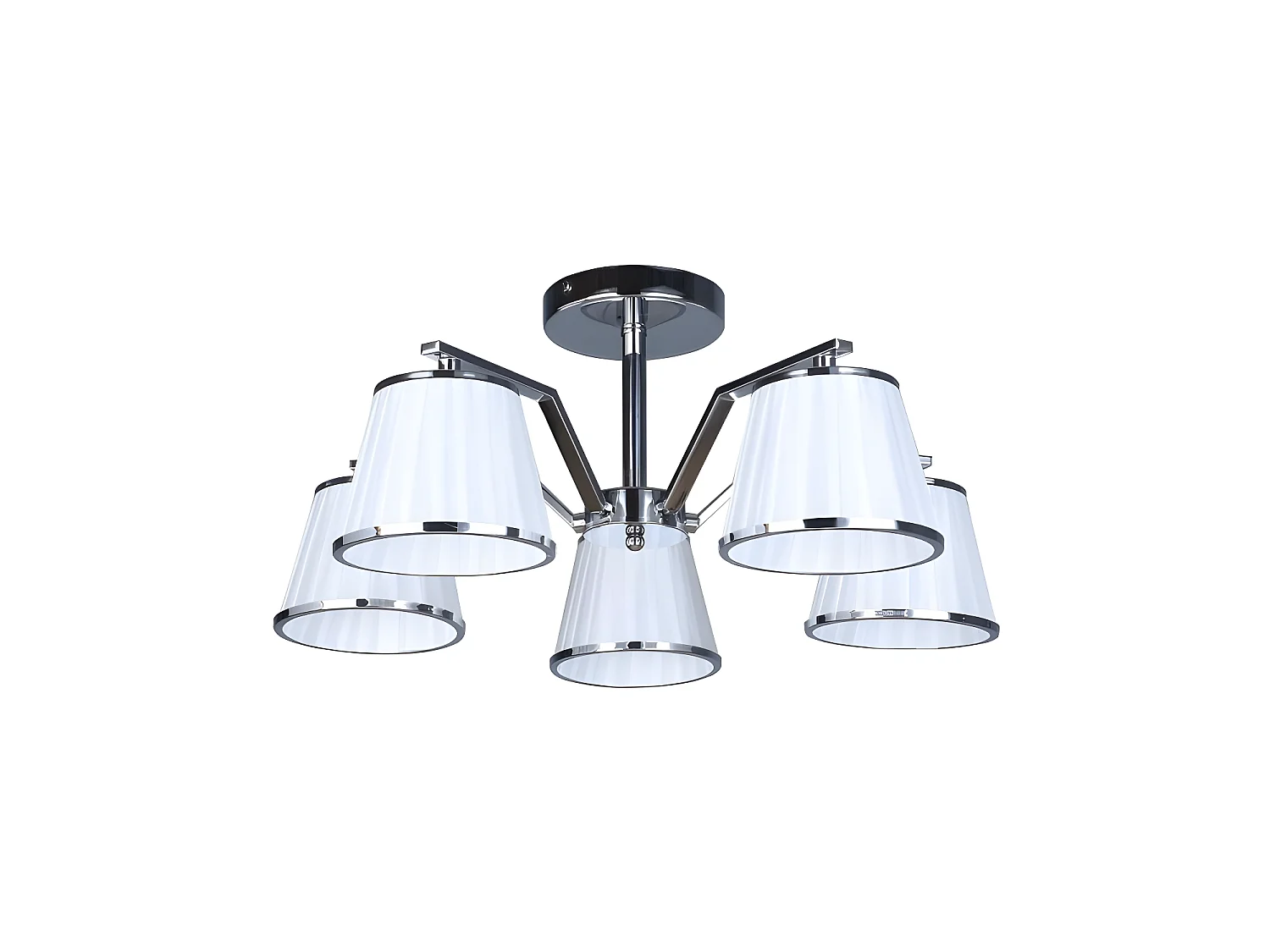 Lampe Trebol 5xe14 Chrome Écran Blanc 24x59x59cm FABRILAMP