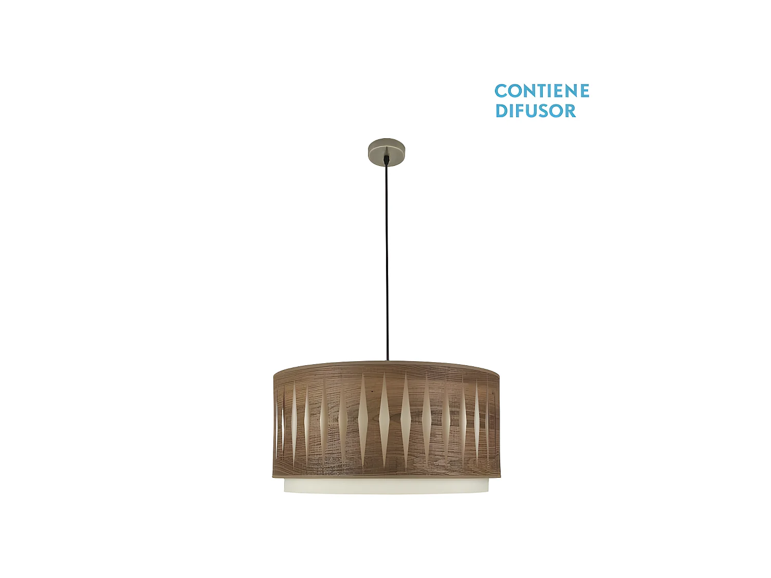 Alexandra Cuir / Pendentif en bois sombre réglable FABRILAMP