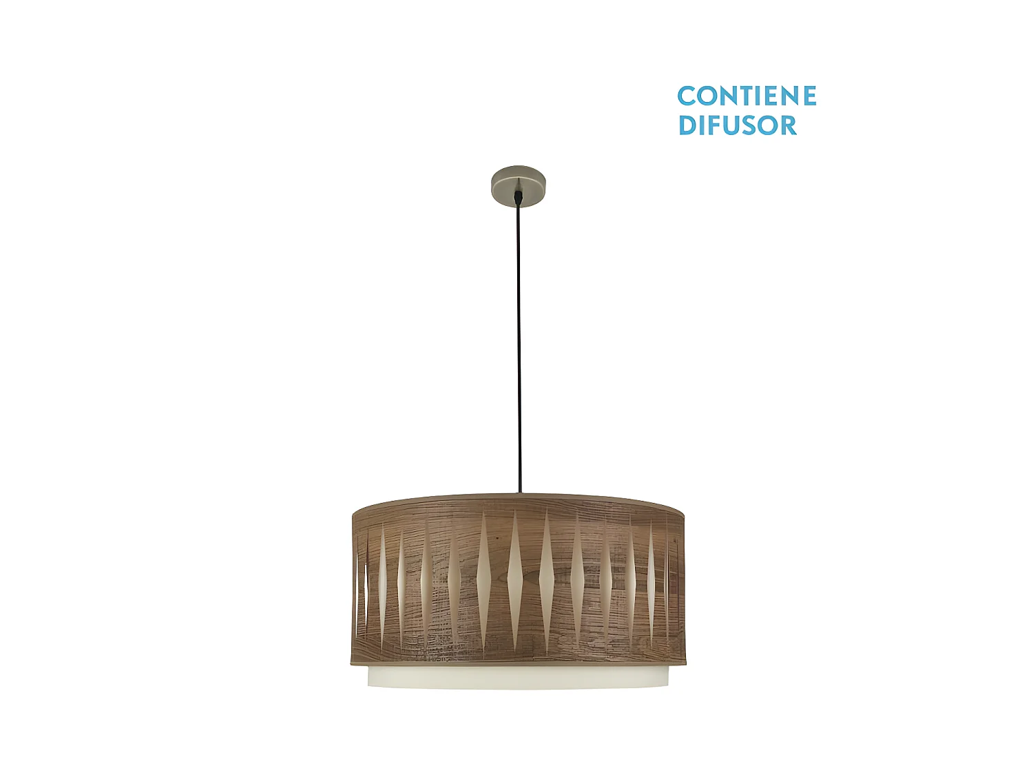 Alexandra Cuir / Pendentif en bois sombre réglable FABRILAMP