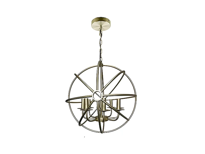 Lampada a sospensione in metallo oro modello ARNESES 8 l. FABRILAMP