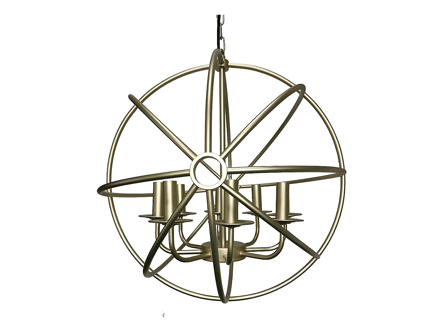 Lampada a sospensione in metallo oro modello ARNESES 8 l. FABRILAMP