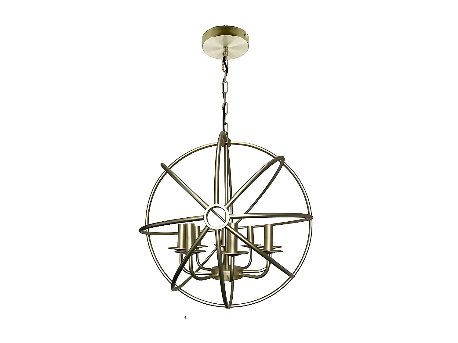Suspension en métal doré modèle ARNESES 8 l. FABRILAMP