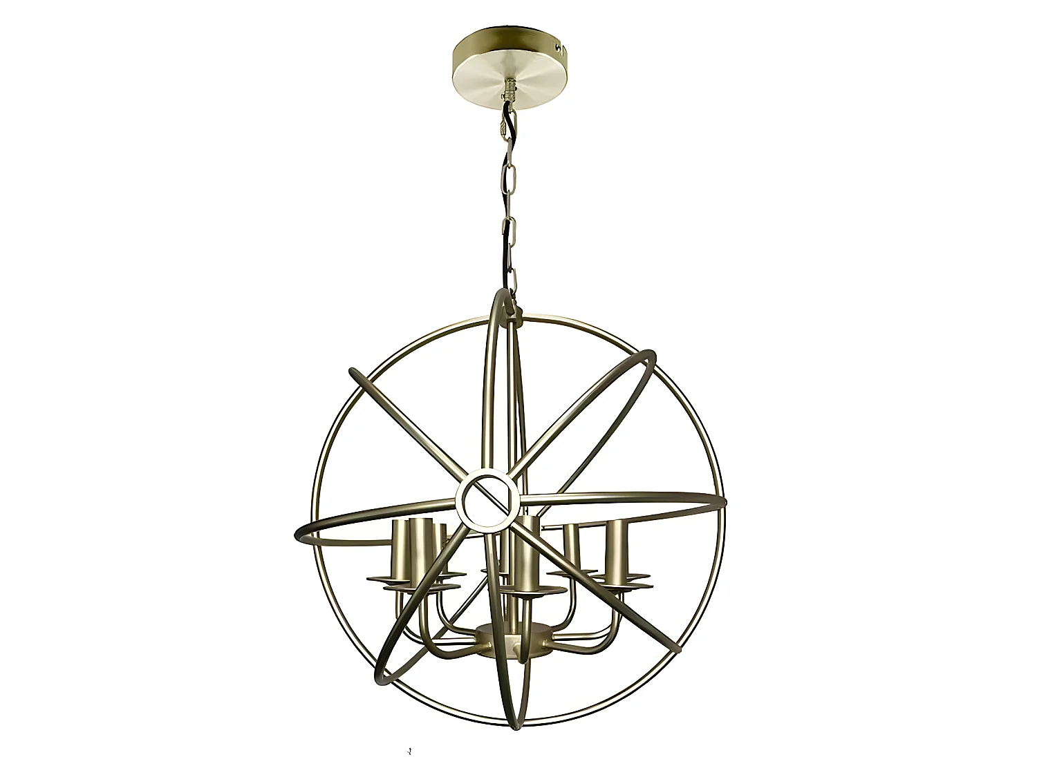 Lampada a sospensione in metallo oro modello ARNESES 8 l. FABRILAMP