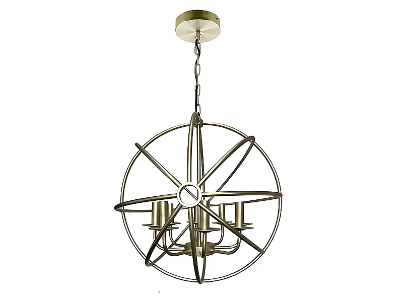 Suspension en métal doré modèle ARNESES 8 l. FABRILAMP