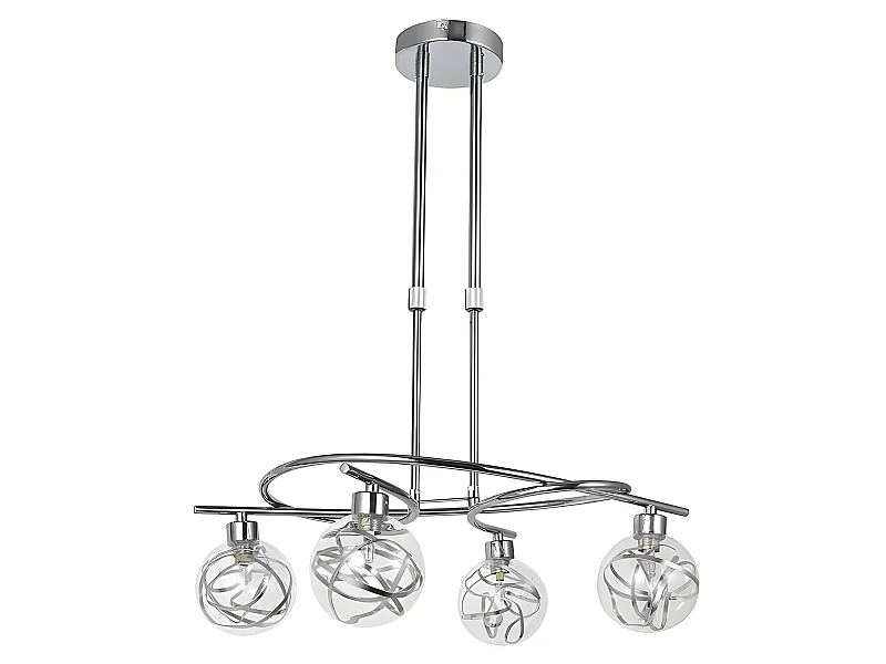 Lampe modèle VARANASI chrome 4 lumières FABRILAMP