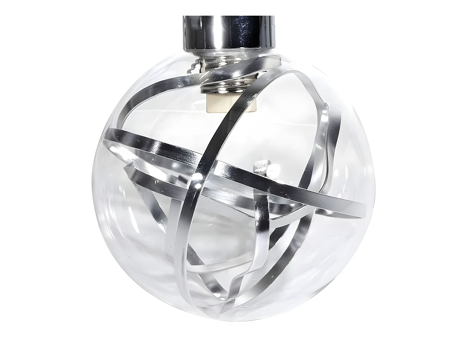 Lampe modèle VARANASI chrome 4 lumières FABRILAMP