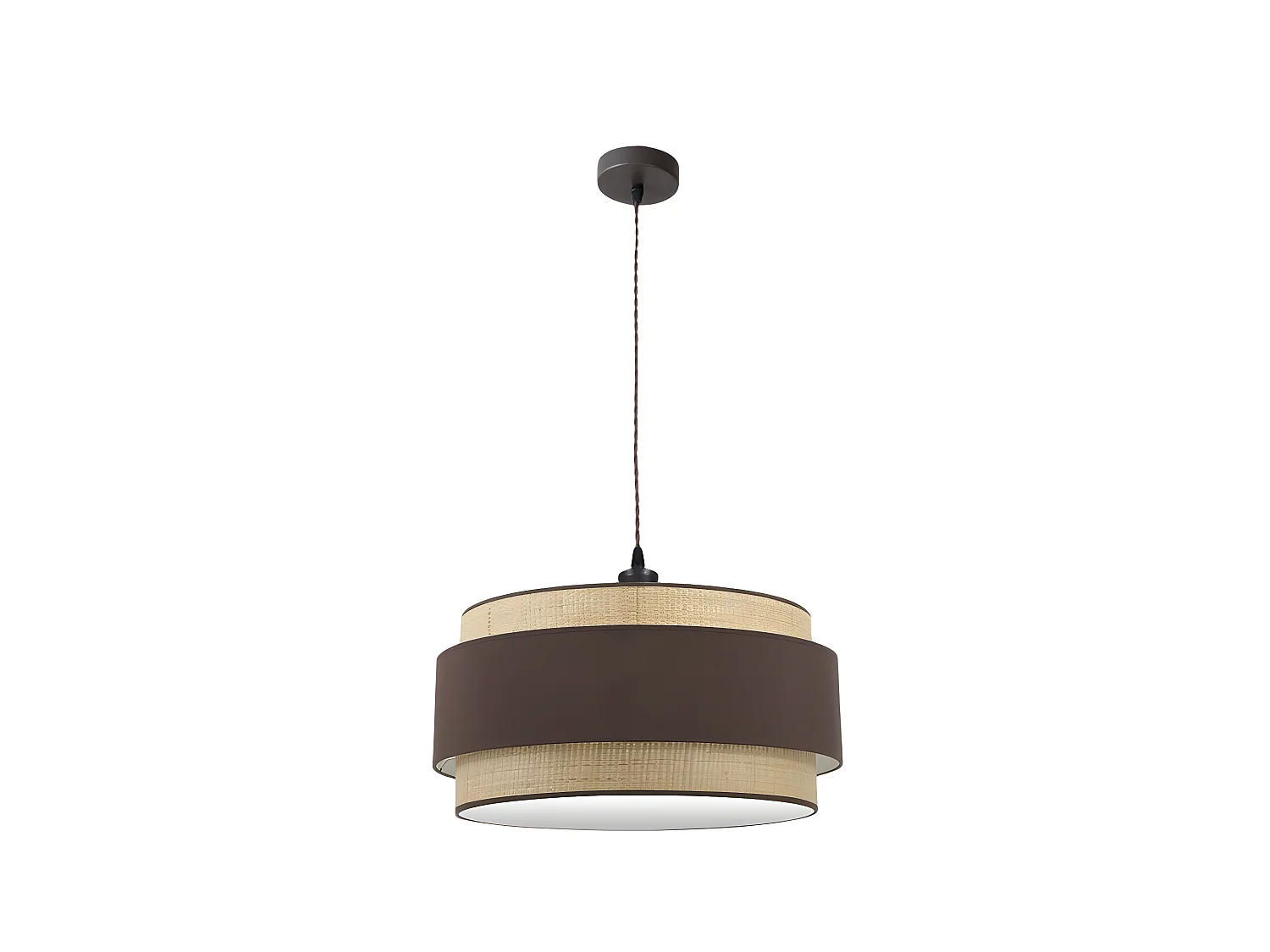 Lampada a sospensione modello KANDY 3, marrone FABRILAMP