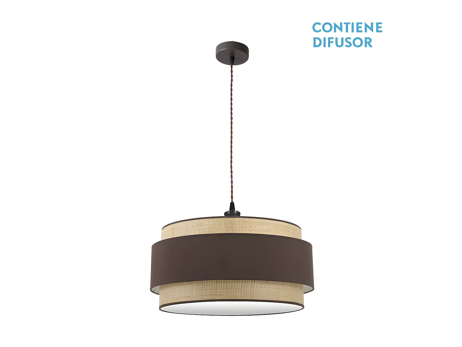 Colgante Modelo Kandy 3 Luces, Marron