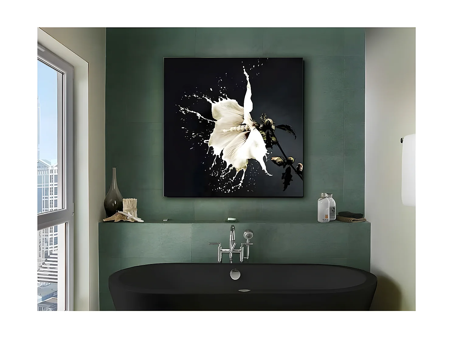 Fotografia impresa en cristal modelo SPLASH  100x100 cm Schuller