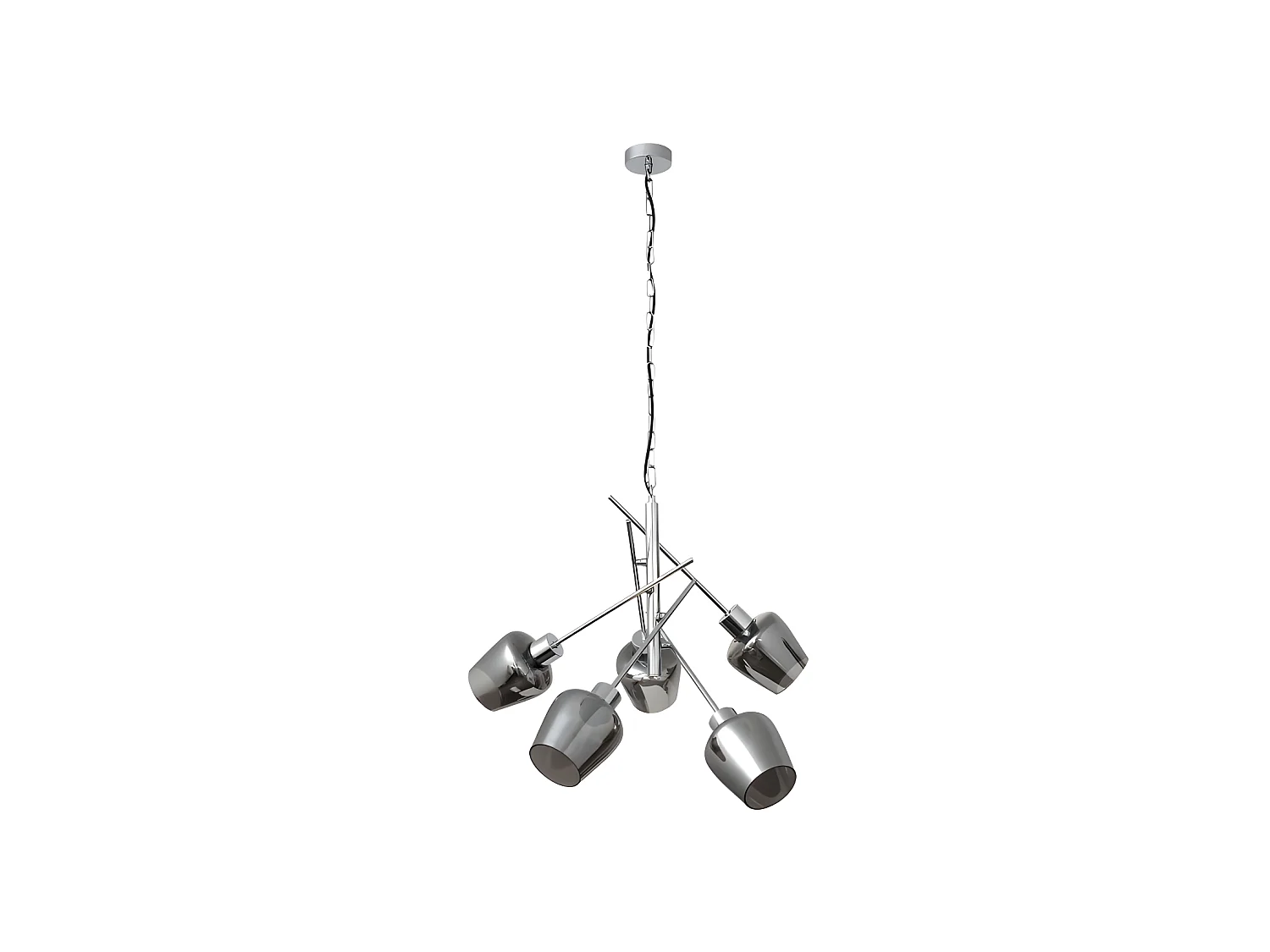 Lampe modèle SOLINE 5 lumières finition Chrome par Fabrilamp