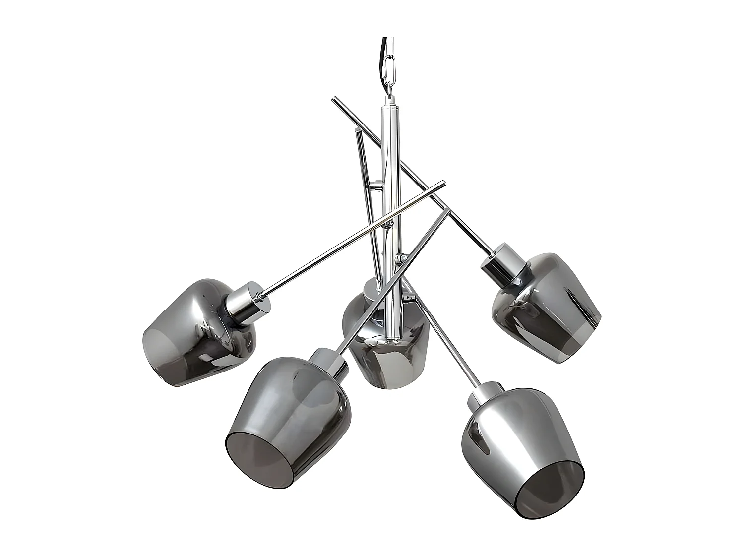 Lampe modèle SOLINE 5 lumières finition Chrome par Fabrilamp