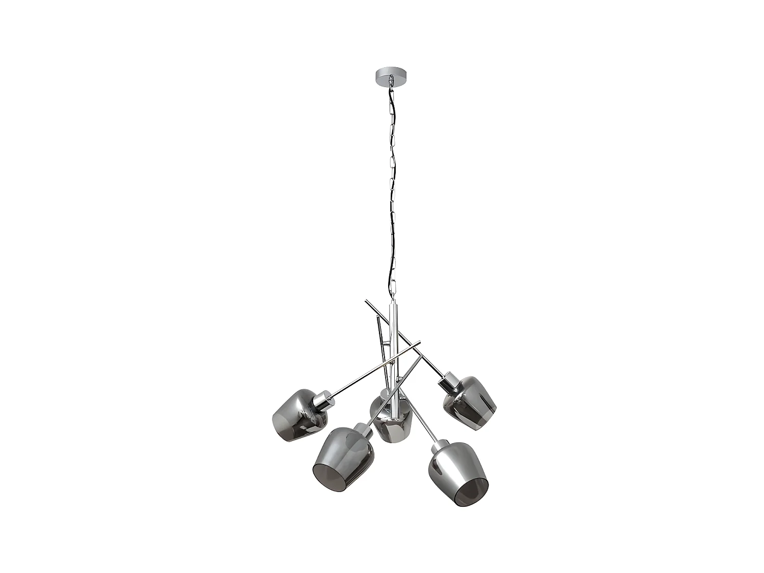 Lampara  Modelo Soline 5 Luces  Acabado Cromo  De