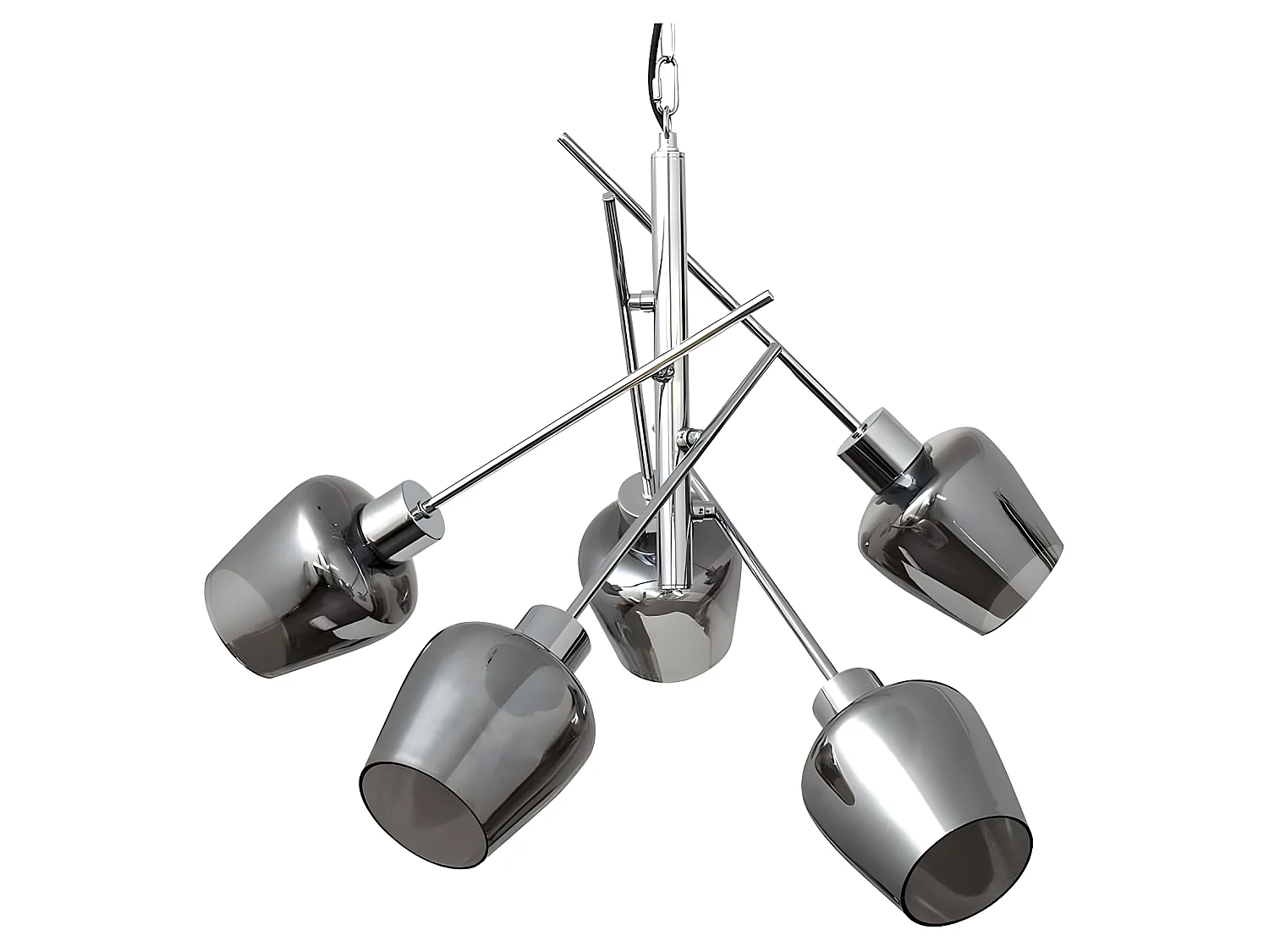 Lampara  Modelo Soline 5 Luces  Acabado Cromo  De