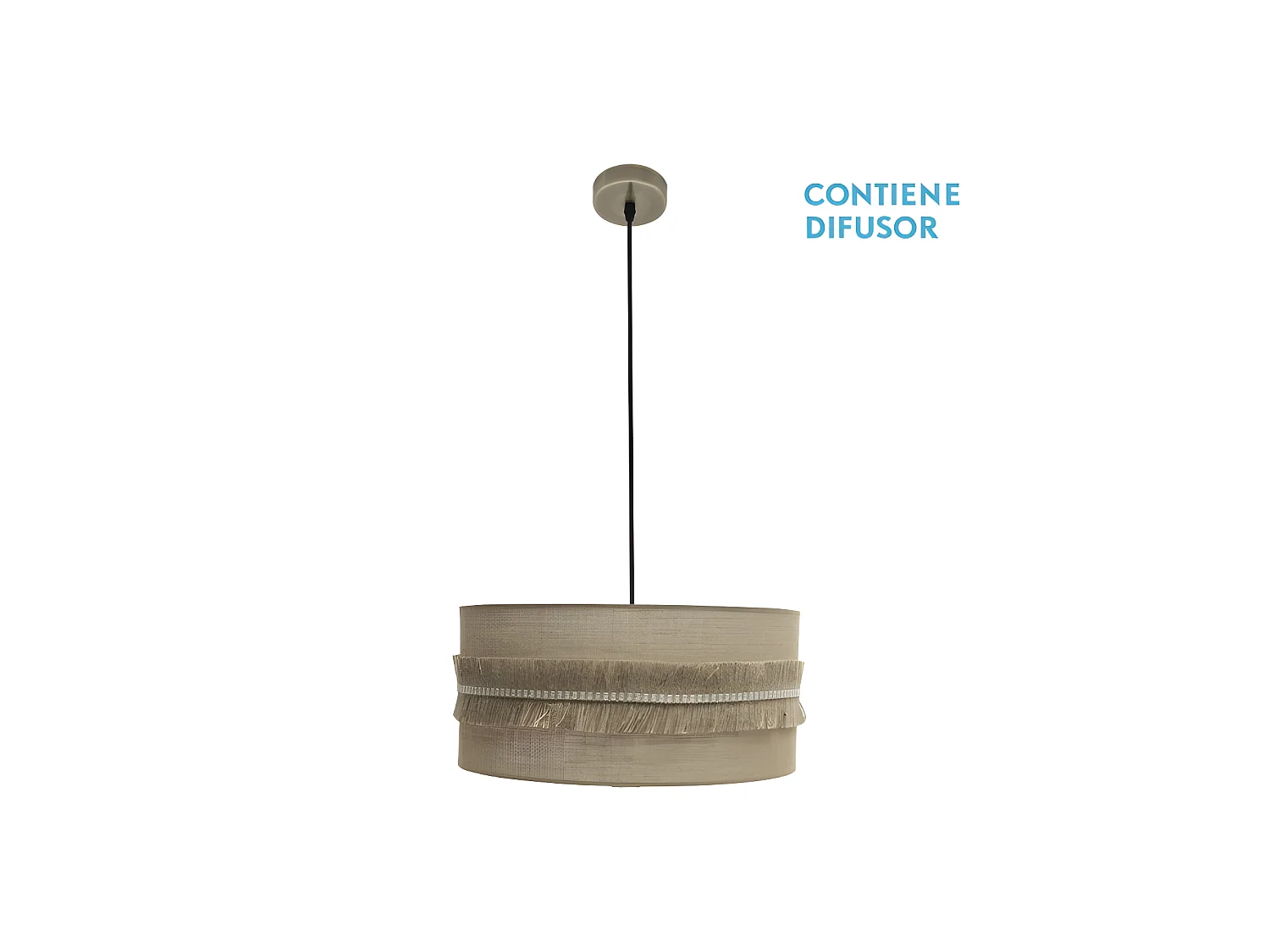 Plafonnier FABRILAMP rustique avec teinte beige modèle KALA