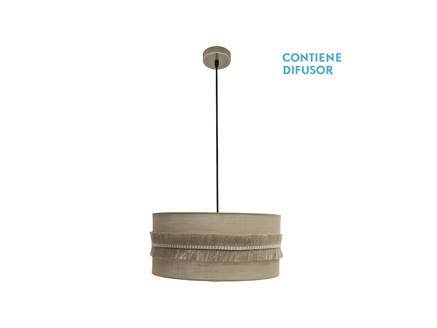 Plafonnier FABRILAMP rustique avec teinte beige modèle KALA