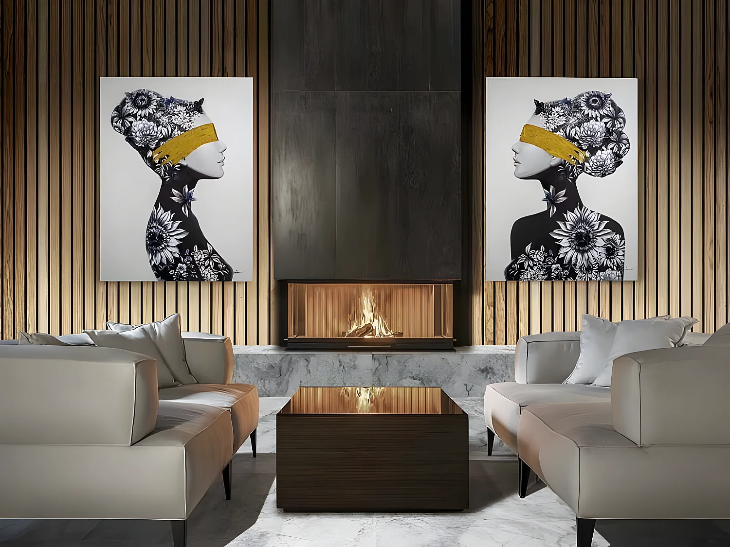 Pintura en acrilico modelo PERFIL I  de 90X120 cm Schuller