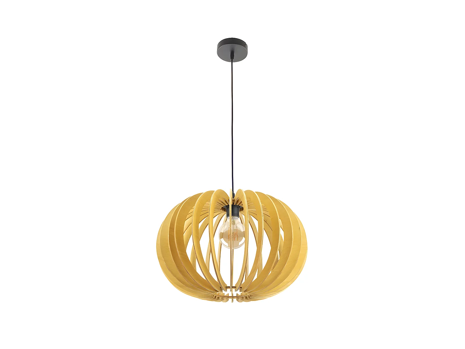 Plafonnier en bois naturel modèle OLMO 1 FABRILAMP léger