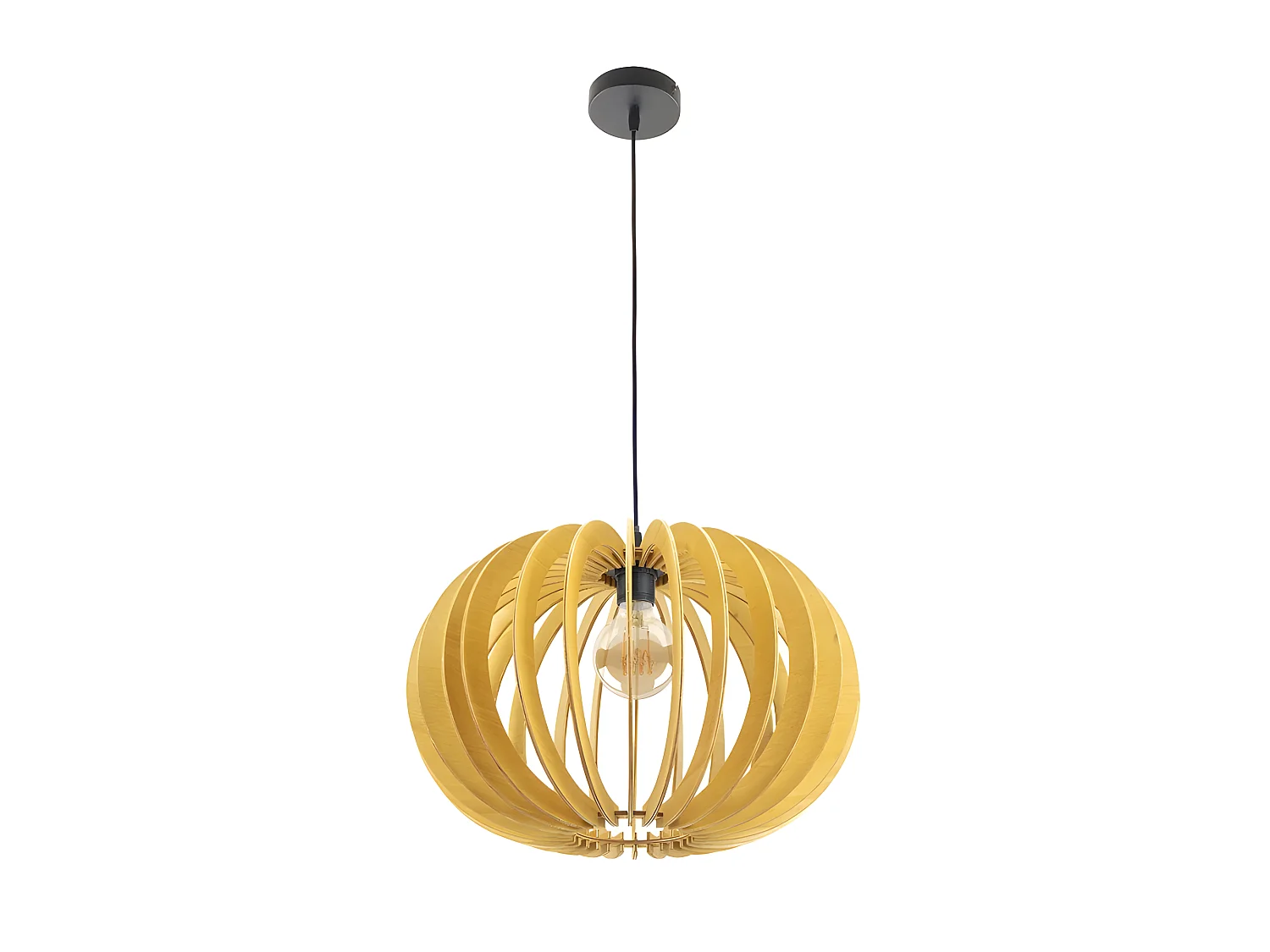 Plafonnier en bois naturel modèle OLMO 1 FABRILAMP léger