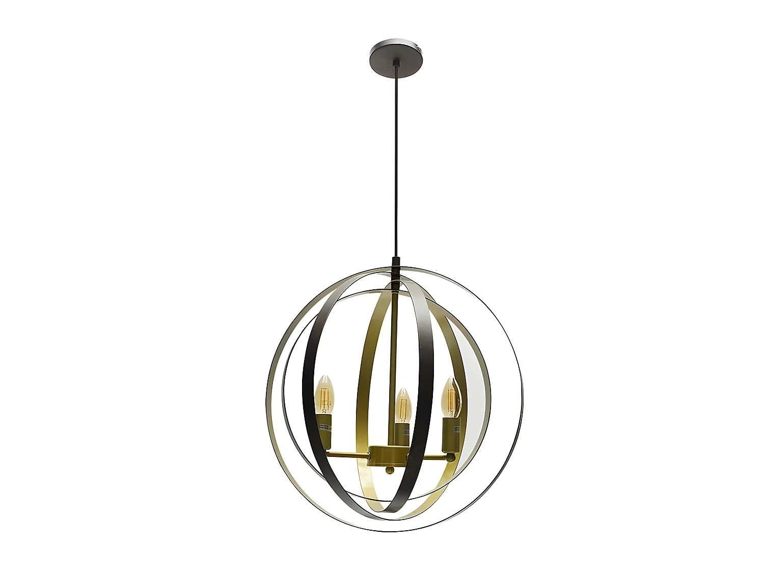 Plafonnier de 3 lumières modèle ENCAJE marr-dorado FABRILAMP
