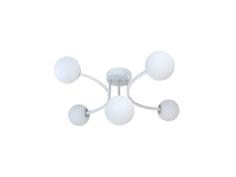 Lampe La Havane 5xg9 Blanc/chrome 48x46x22 Cm FABRILAMP