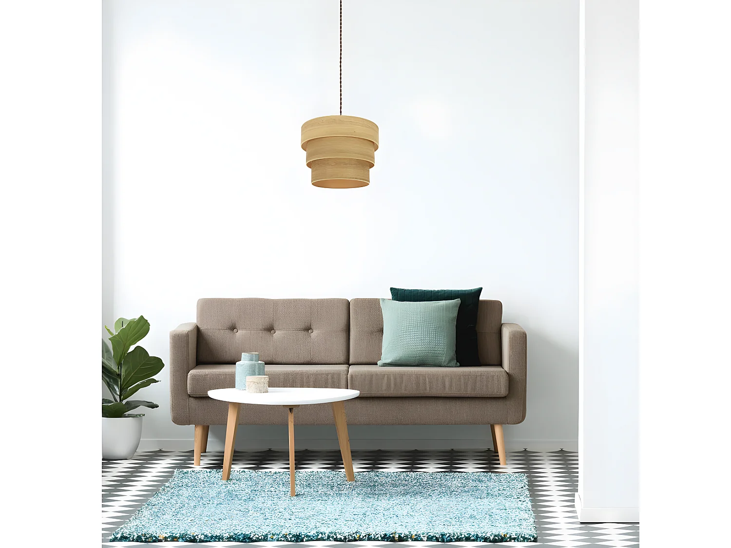 Ciondolo schermoModello Triple SMILE Brown FABRILAMP