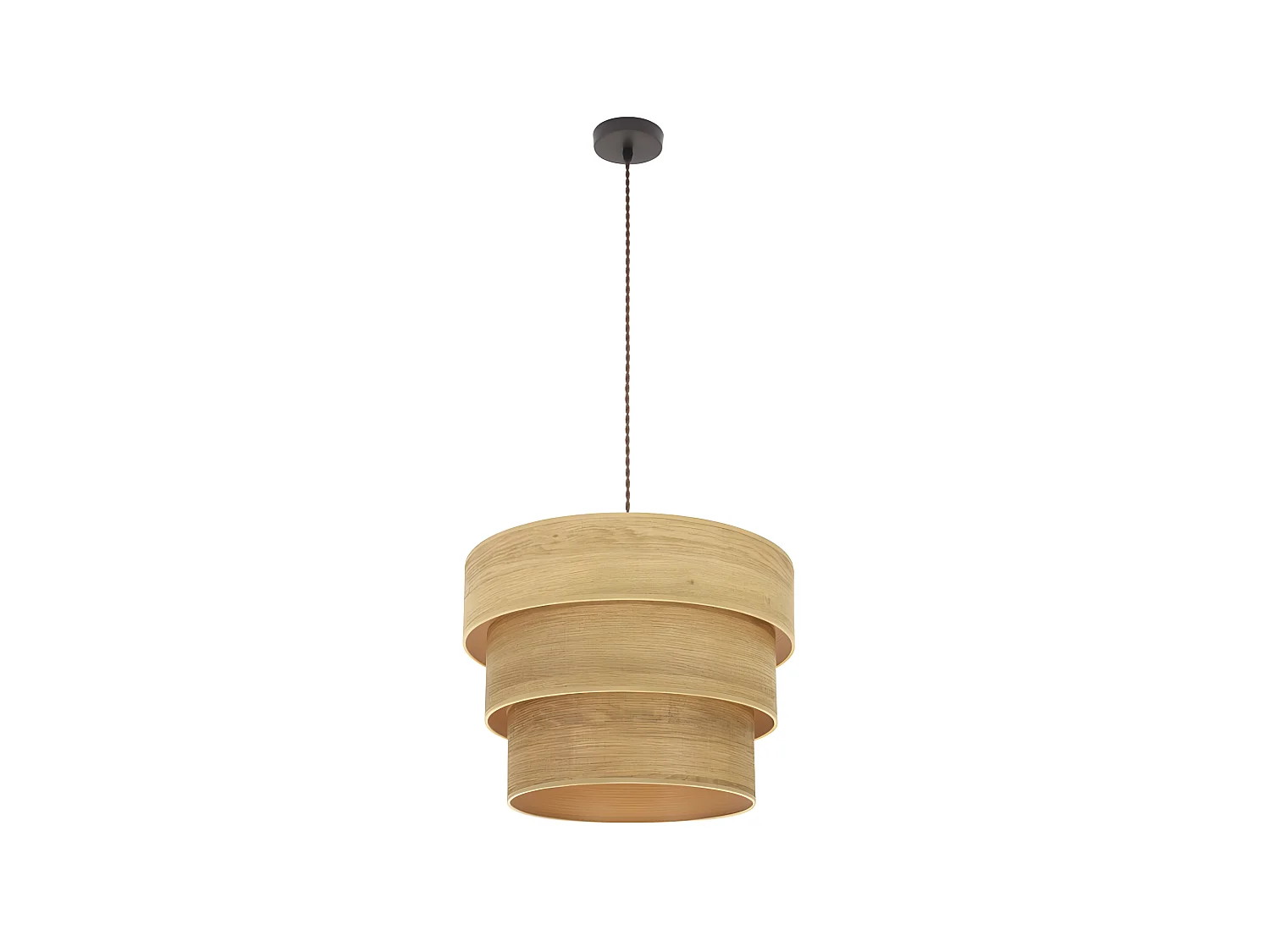 Plafonnier écranModèle à rayures SMILE Brown FABRILAMP