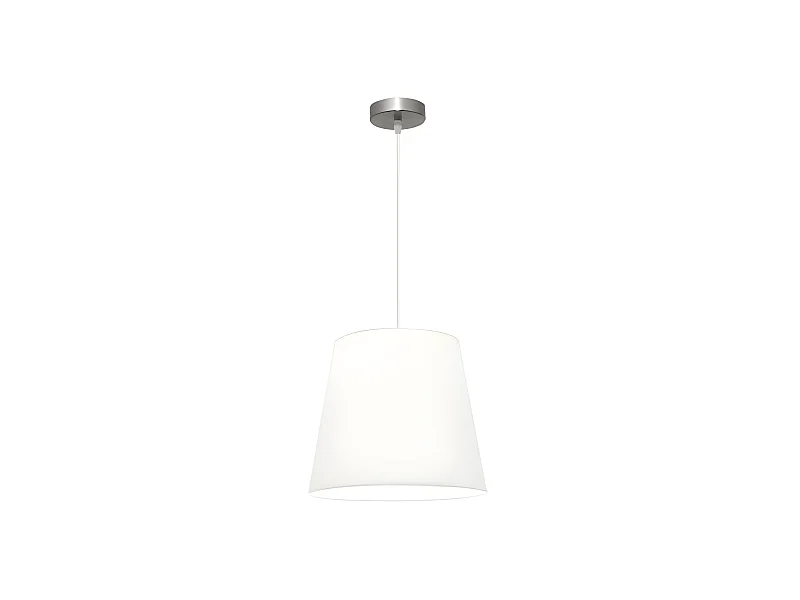 Lampe suspendue Maldives 1xe27 Nickel/blanc FABRILAMP