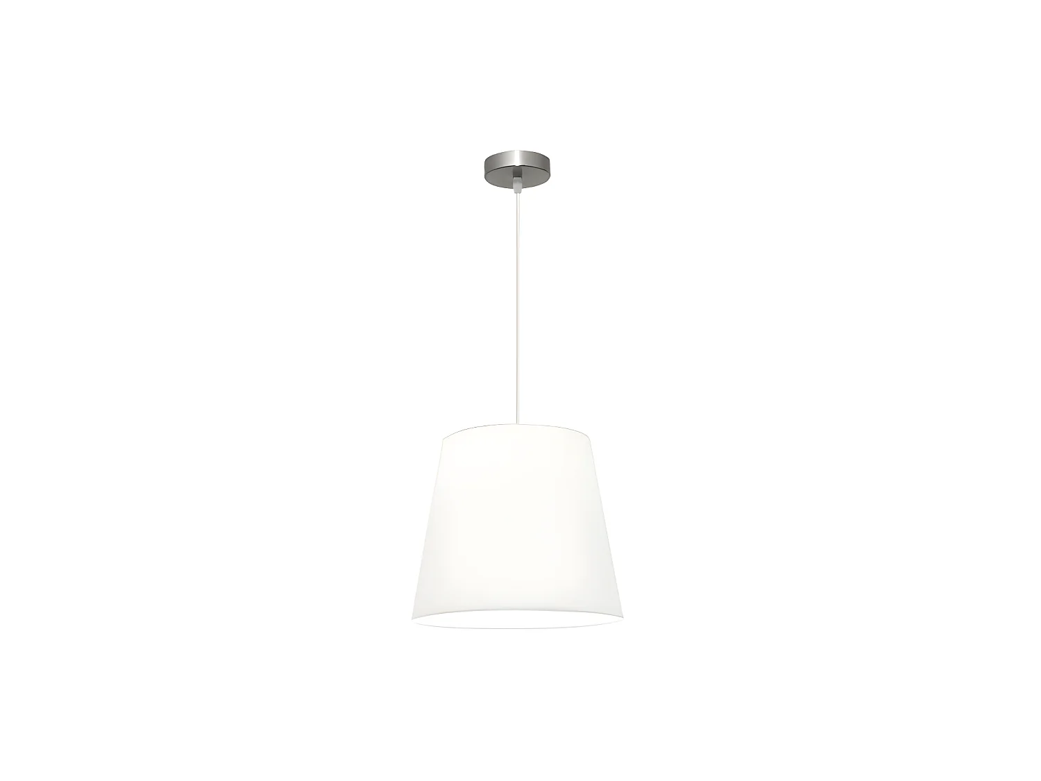 Lampe suspendue Maldives 1xe27 Nickel/blanc FABRILAMP