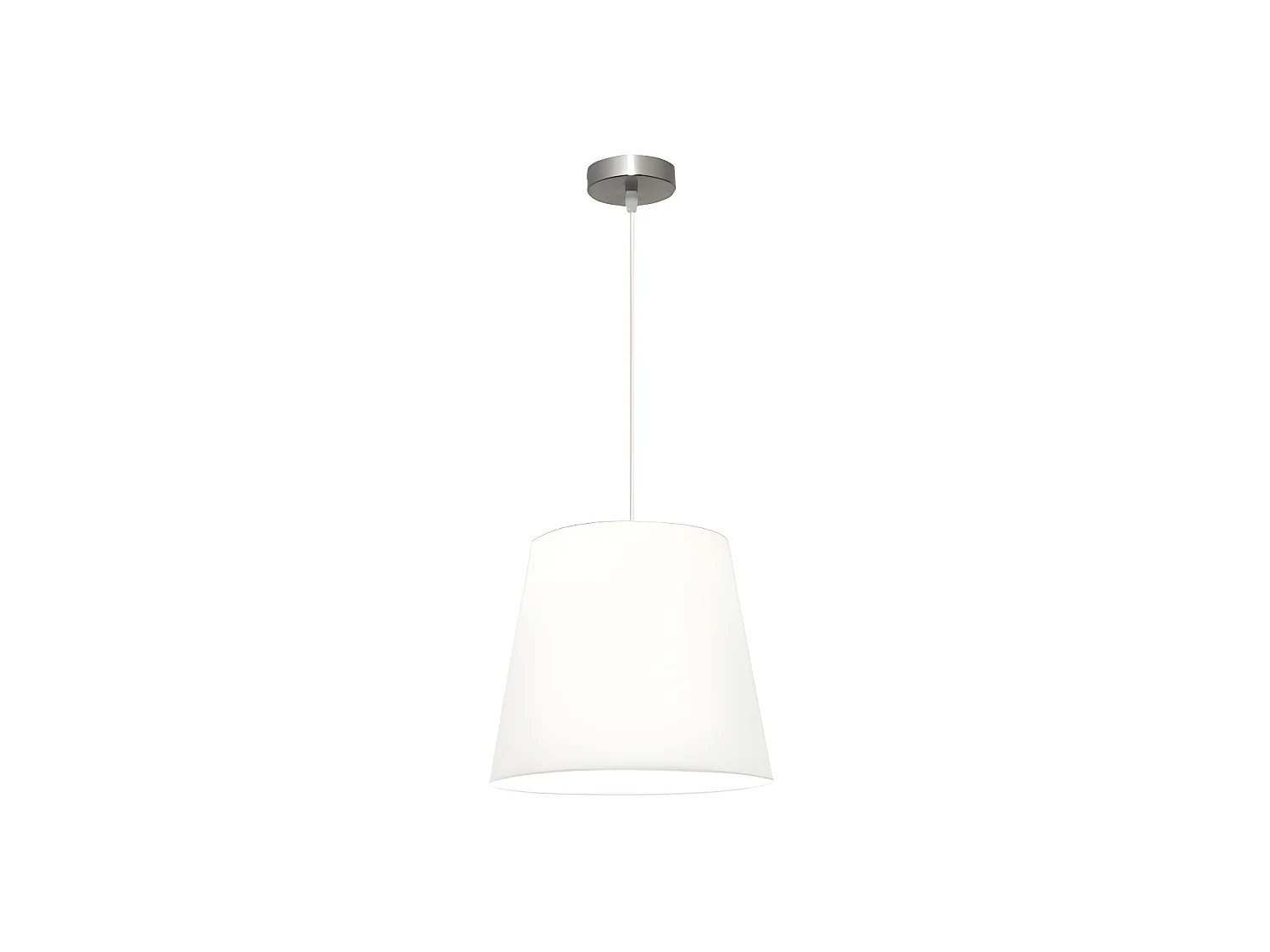 Lampe suspendue Maldives 1xe27 Nickel/blanc FABRILAMP