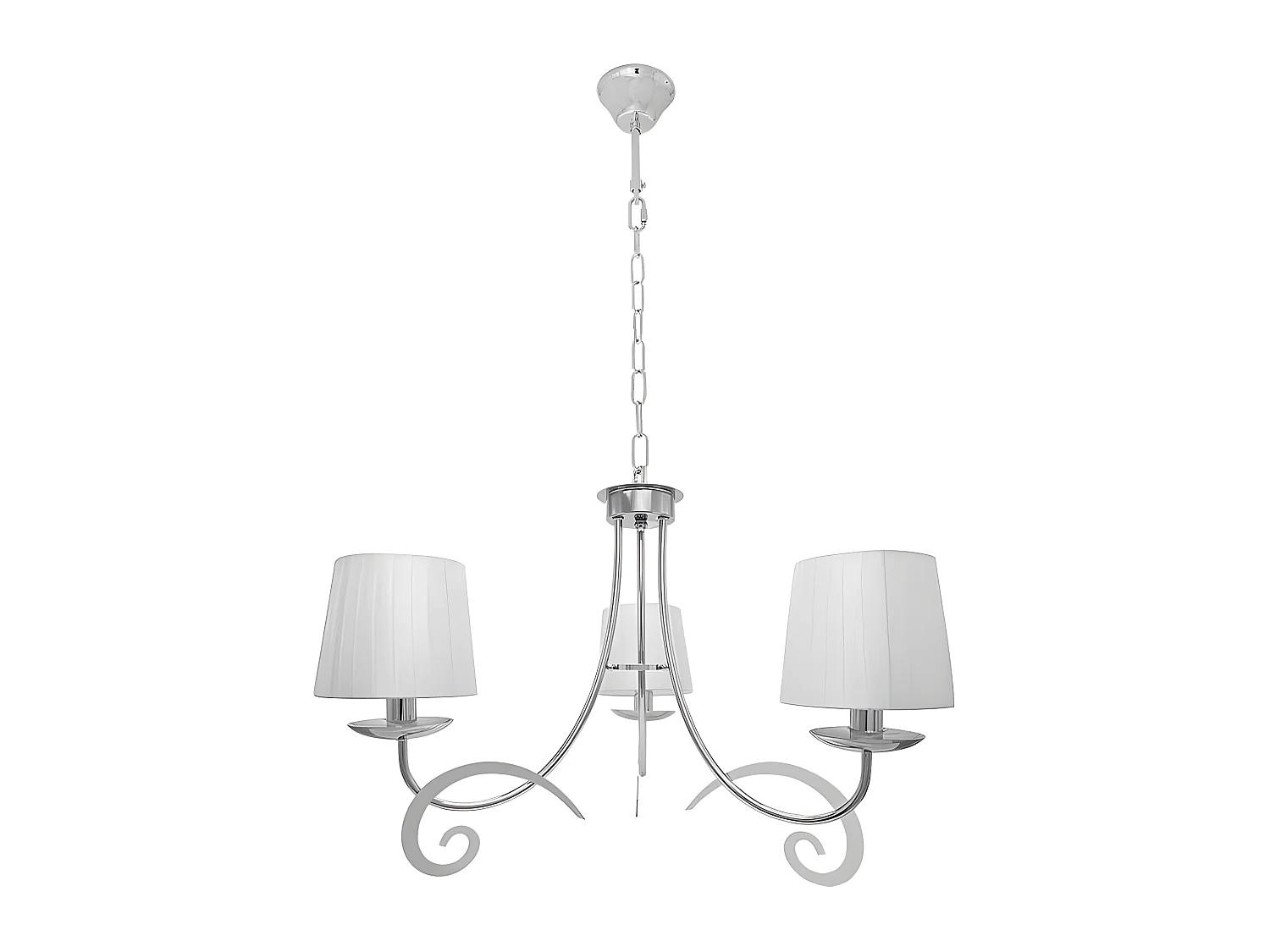 Lampe chromée avec écrans LUXOR 3 FABRILAMP lumières